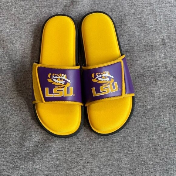 LSU Tigers Men's NCAA College Team Sport Shower Foam Slide Flip Flop - Picture 1 of 9